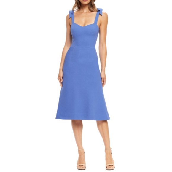 Dress the Population Dresses & Skirts - Dress the Population Hana Blue Cocktail Dress Tie Straps A-Line